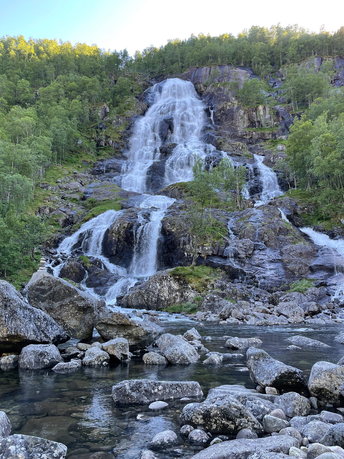 The Flesåna Waterfall in Brattlandsdalen